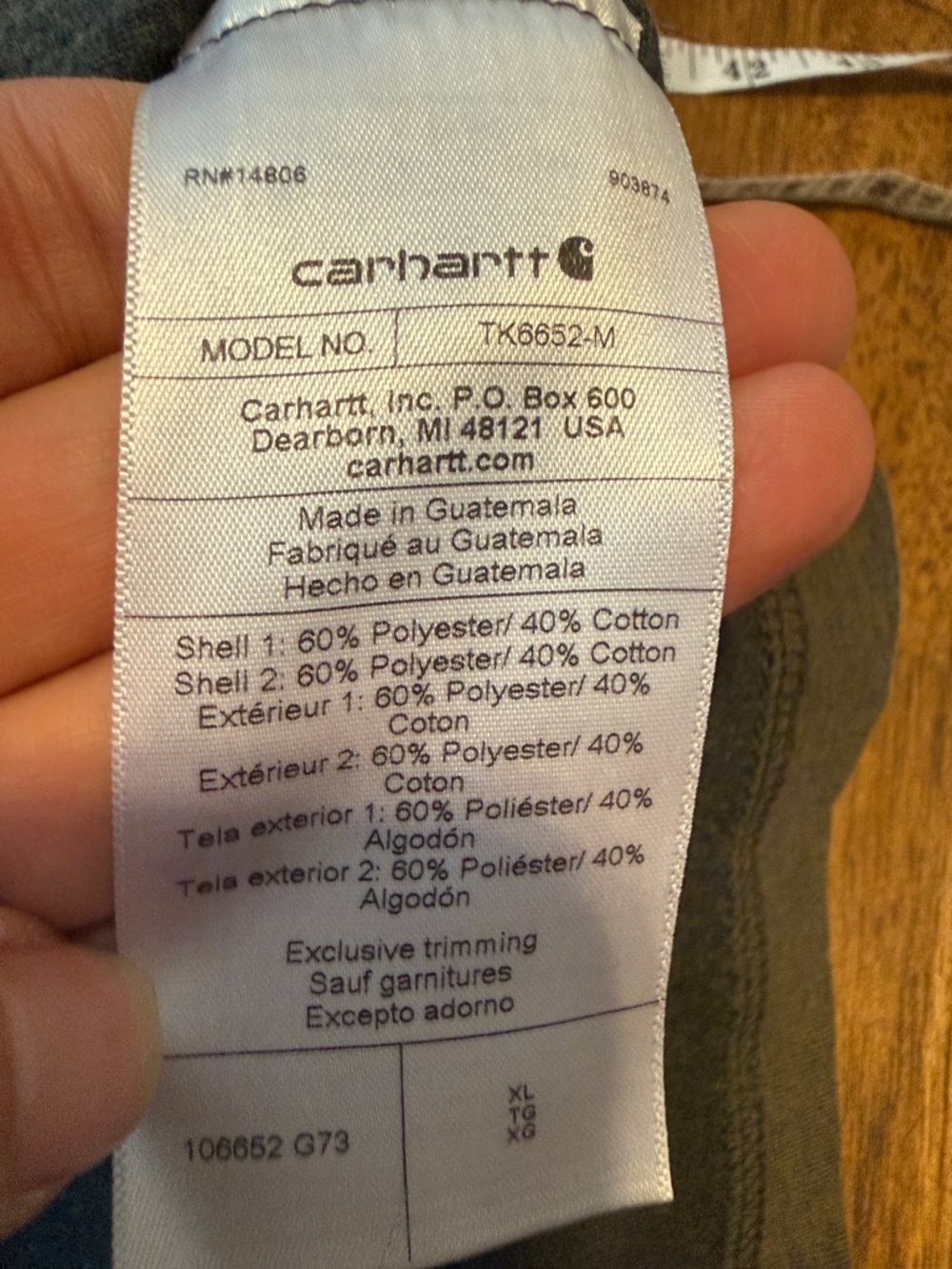 Carhartt Men’s Short-Sleeve Pocket Tee - Olive Green - Picture 6 of 6